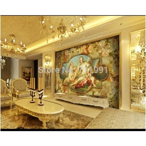 Custom large 3D murals angel love European television sofa bedroom wall mural wallpaper background papel de parede