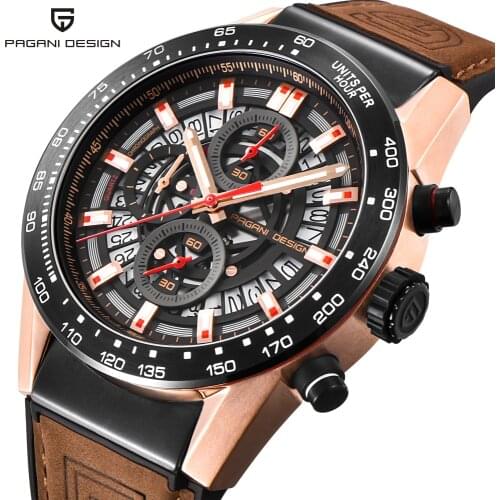 Original PAGANI DESIGN Mens Watches Brand Luxury Waterproof Quartz Sport Military Male WristWatch Chronograph Relogio Masculino