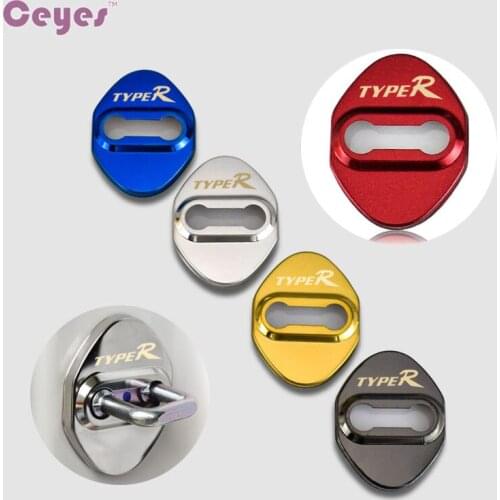 Ceyes Auto Covers 5Colors Car Styling Case For Honda Typer Accord CRV Type R Car-Styling Stainless Steel Car Acessories 4pcs/lot