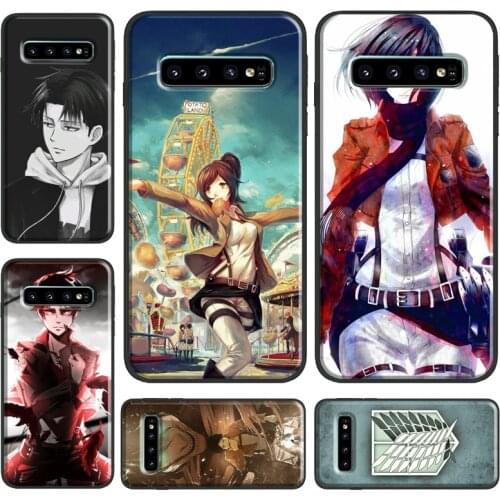 Attack on Titan Eren Mikasa Levi Phone Case For Samsung Galaxy S20 FE S21 Ultra Note 20 S8 S9 S10 Note 10 Plus S10e Coque