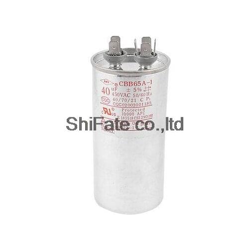 Cylinder Shape Air Conditioner Motor Capacitor CBB65A 450VAC 5/6/8/10/12/15/16/17/18/20/25/30/35/40/45~100uF 50/60Hz