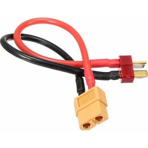 DIY XT-60 / XT60 Female to Male T-Plug Adapter (Deans Style) Charger Cable 5CM 12AWG RC Parts