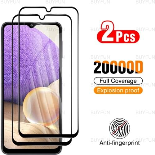 For Samsung Galaxy A32 5G 2pcs full cover tempered screen protector film for samsung galaxi a 32 32a 4G protective glass