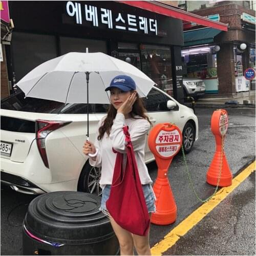 Fashion INS Light Weight Eco-Friendly Customized Handbag Original Red Knotted Cotton Carrying Shoulder Tote Bag