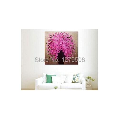 Free shipping pure hand painting oil paintings modern decorative paintings picture no inside frame mural thick oil flower