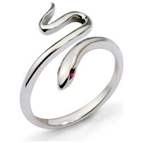 925 Sterling Silver Snake Finger Rings For Women Girls Wedding Birthday Creative Fine Jewelry jz127