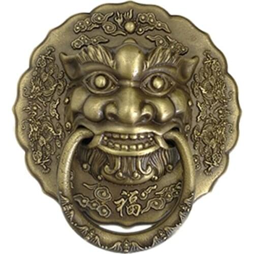 Ring Pull Door Knockers Lion Head Door Knocker Brass Antique Door Knockers For Front Door Furniture Courtyards Handle