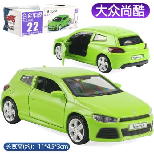 1:38 Scale Luxury Diecast Alloy Metal Collection Car Model ForVolks Wagen Scirocco Pull Back Toys Vehicle