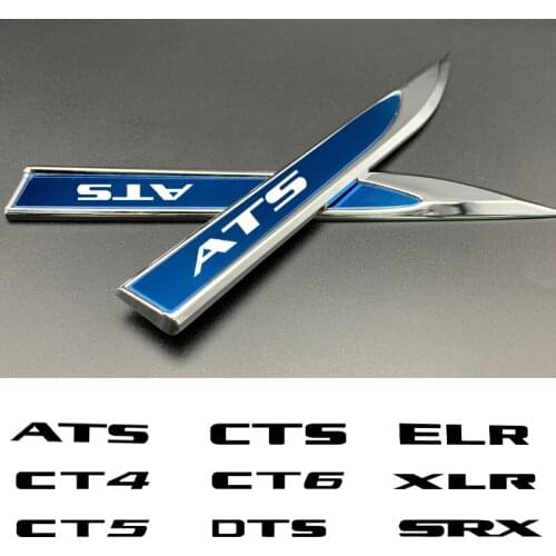 2PCS 3D Metal Emblem Badge Car Body Side Decoration Sticker For Cadillac STS XLR XT4 XT5 XT6 XTS ATS BLS CT4 CT5 CT6 CTS DTS ELR