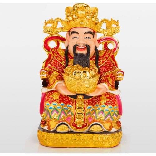MOSAIC GOLD LARGE WING, THE GOD OF WEALTH WEALTH LUCKY HANDICRAFT FURNISHING ARTICLES AND GILDED BUDDHA BUDDHA WITH FREE SHIPPIN