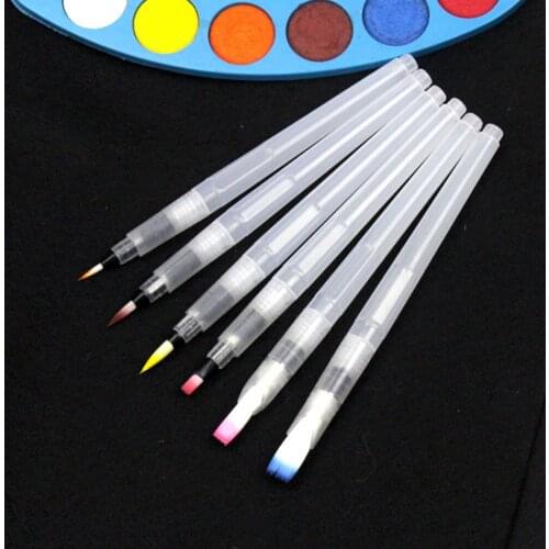 9 PCS Set Water Paint Soft Brush Pen Watercolor Brush Pen refillable Nylon Brush Tip Pen For Painting Drawing Art Supplies