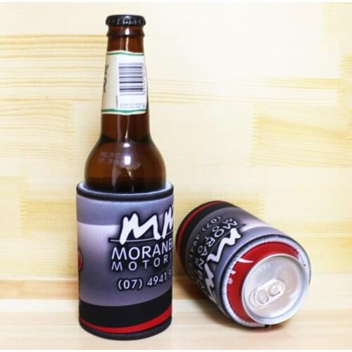 100pcs/lot Custom Your Logo Neoprene Stubby Holder Beer Can Cooler Bag Promotional Cooler Bags Stubby Cooler Beer Bottle Sleeve