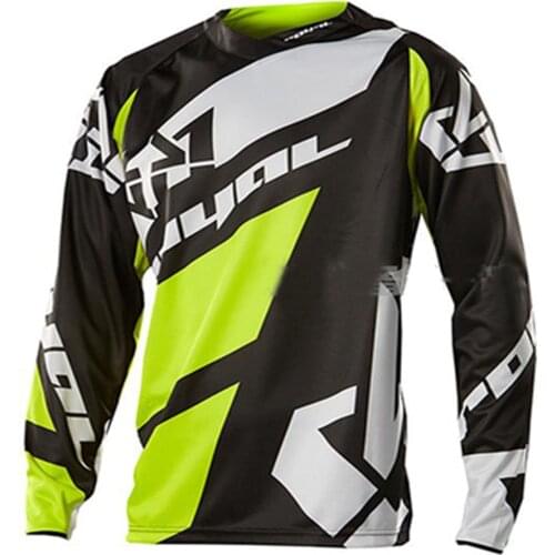 New 2018 black Moto GP Mountain Bike Motocross Jersey BMX DH MTB T Shirt Clothes yellow MotocrossRopa Ciclismo Invierno Hombre