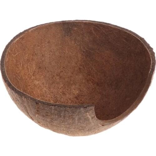 New Reptile Hide Habitat Natural Coconut Shell Lizard Spider Small Animal Cave House 090