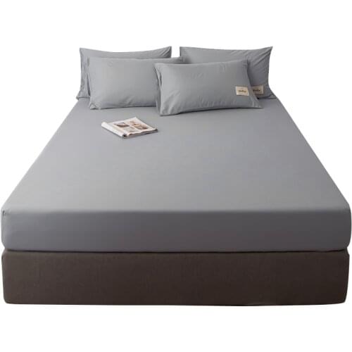 Solid Color Fitted Sheet One-Piece Bed Sheet Dustproof Cover Simmons Mattress Cover Protective Cover