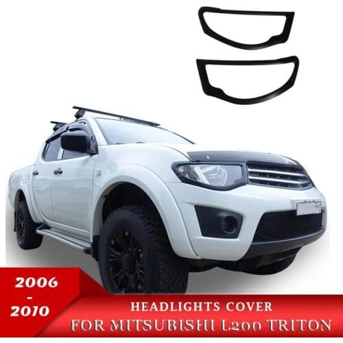 Car Front Headlighs Cover Trim for Mitsubishi L200 Triton 2006 2007 2008 2009 2010