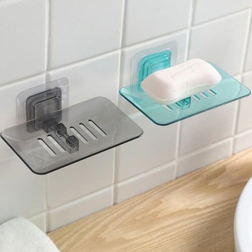 Plastic Waterfall Soap Box Holder Non Slip Soap Box Toilet Shower Tray Draining Rack Bathroom Gadgets Kitchen Sink Sponge Holder