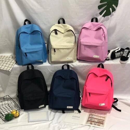 Womens Backpack Oversized Hip Hop Fashion Solid Zipper Canvas Harajuku Shoulder Bag Teenager Girls School Bag Kawaii Female Bag