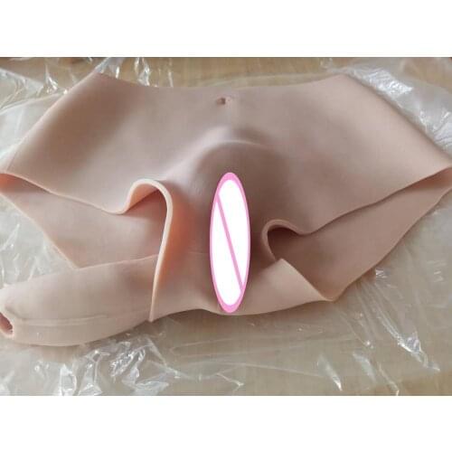 70CM Silicone Realistic Vagina Panty Shemale Crossdresser Pussy Pants Transgender Artificial Sex Fake Underwear Enhancer Hip 1G