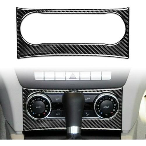 Carbon Fiber Car Air Conditioning Panel Cover Trim For Mercedes Benz C Class W204 2010 2011 2012 2013