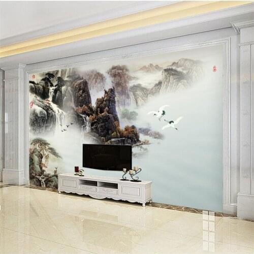 Wellyu wall papers home decor 3d Custom wallpaper Atmosphere Landscape Painting TV Sofa Hotel Restaurant Background Wallpaper