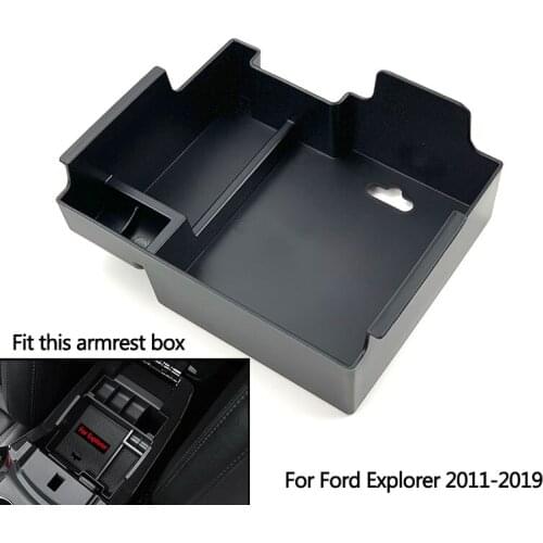 Armrest Storage Box for Ford Explorer 2011-2019 Center Console Organizer Tray for Explorer Holder Case 2014 2015 2016 2017 2018