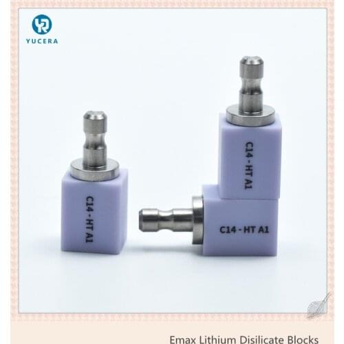 Yucera 10 pieces Lithium dislicate blocks and Glass Ceramic-C14-LT for dental lab CAD/CAM and Sirona Roland and Imes-icore