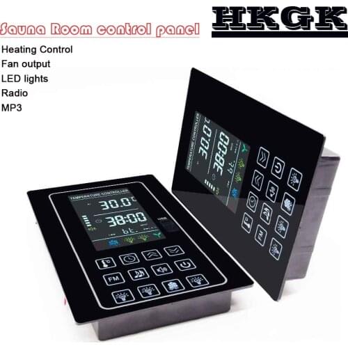 LCD Sauna Room Control Panel with Multi functions output of heat, mp3, FM, ligh