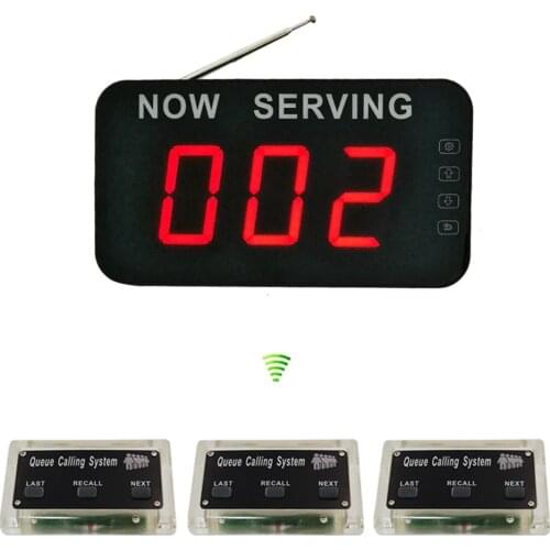 1 Screen 3 Buzzers Operator Service and Customer Number Professional Simple Manage Queue System
