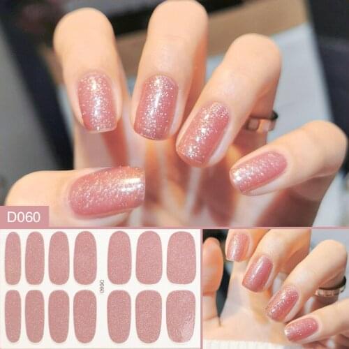 1Pcs Glitter Full Cover Nail Sticker Decals Tool Nail Art Paper Decoration Manicure Tattoos 3D DIY Nail Art Accessories
