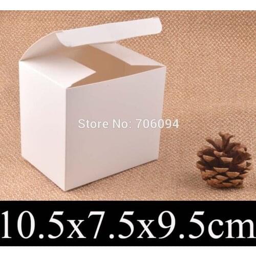 10.5*7.5*9.5cm Cosmetic/Jewerly white paper box 4.1''*3''*3.7'' gift boxes,Essential oil box,custom box logo 80pcs/lot