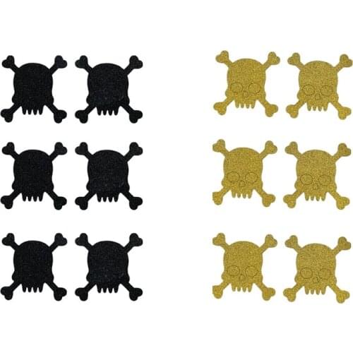 12pcs Skull Sticker Glitter Skull Sticker Halloween
