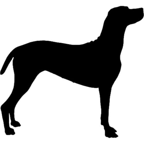 13.7*12.7CM Hungarian Vizsla Dog Heart Vinyl Decal Silhouette Car Stickers Car Styling Truck Accessories Black/Silver S1-1121