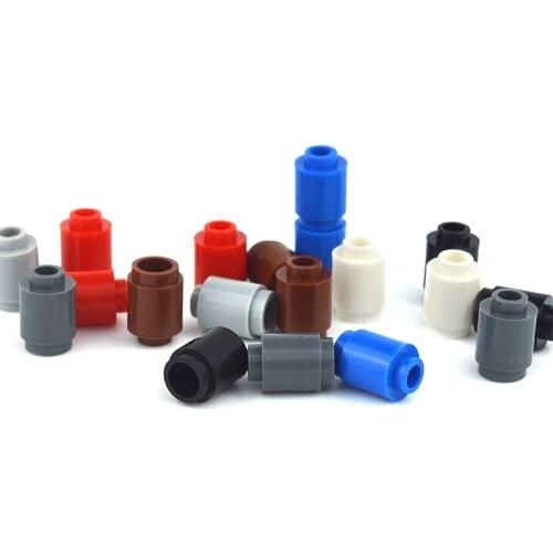 160pcs Building Blocks MOC 1x1 Round Brick Cylinder Children Toy Bricks Part 3062 City Friends Accessories