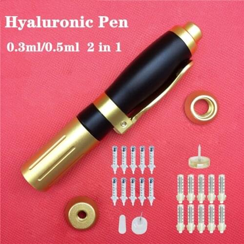 2 IN 1 Hyaluronic Pen 0.3ml and 0.5ml hyaluronique Acid Pen For Filler lip fillerlip Anti Wrinkle face lifting