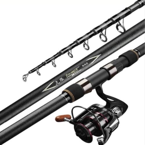Distance Throwing Rod Carbon 3.0M 3.6M 4.5M 5.4M Spinning Fishing Pole De Pesca Telescopic Rock Fishing Peche Carp Feeder Olta