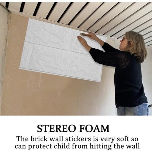 3D Wall Stickers Self Adhesive Foam Brick Room Decor DIY Wallpaper Wall Decor Living Wall Sticker Room Home Drcor 70x15cm