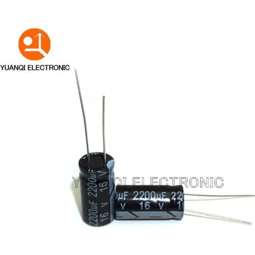 5pcs 16V 2200UF 10*20mm Aluminum Electrolytic Capacitor 10X20mm