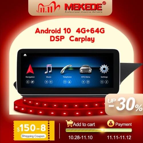 Right hand drive 10.25" IPS screen Android 10.0 4+64G Car Dvd Navi Player multimedia For Mercedes-Benz E200 E230 E260 E300 W212
