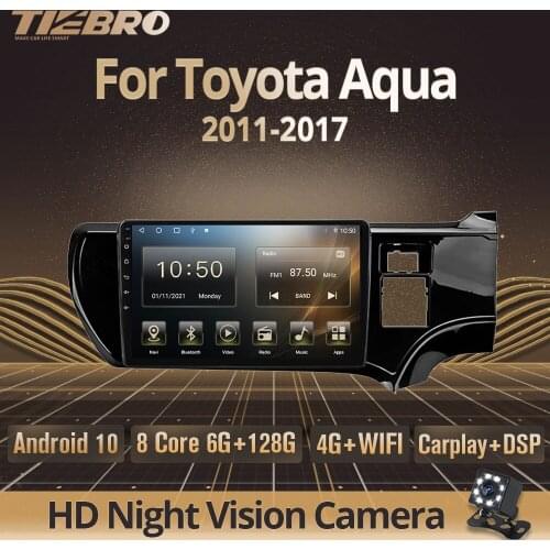 Tiebro Car Radio For Toyota Aqua 2011-2017 2DIN Android10 Car Stereo Bluetooth Player GPS Navigation 2din Android Radio Carplay