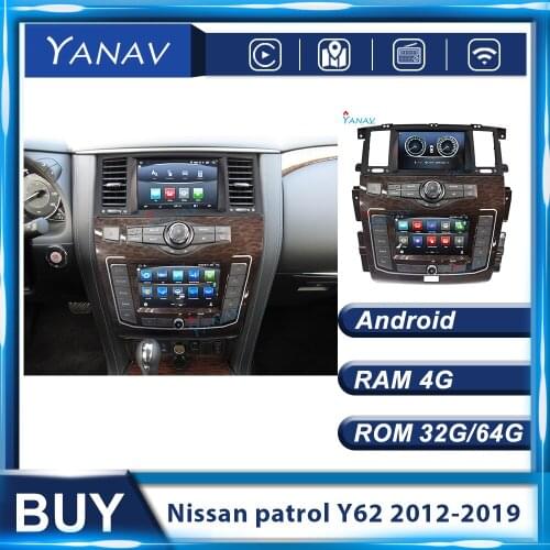 Android System car radio audio for Nissan patrol Y62 2012-2019 car GPS navigation multimedia player Modified to 2020 new media