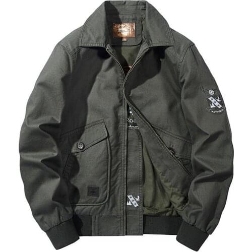 Brand Mens Jackets Autumn Cotton Military Coat Fashion Bomber Jacket Men Army Khaki Navy Tactics Battle Jaqueta Plus Size 4XL
