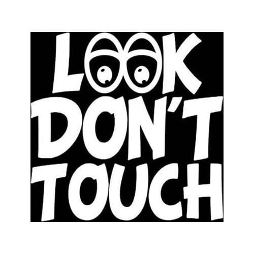 Black/Sliver Look Don't Touch Vinyl Car Sticker Text Car Stickers Waterproof Removable New S1127