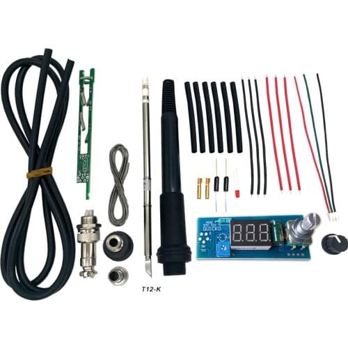 Electric Unit LED Digital Soldering Iron Station Temperature Controller DIY Kits use for HAKKO T12 Handle vibration switch tips