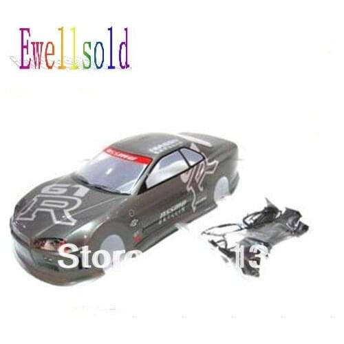 Ewellsold /10 Remove control car PVC Body Shell 1/10 195mm 020G Grey