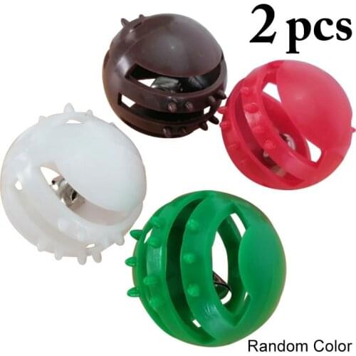 2pcs Cat Toy Interactive Plastic 3cm Cat Toy Ball Bell Kitten Ball Toy Pet Chew Ball With Bell игрушки для кошек Random Color