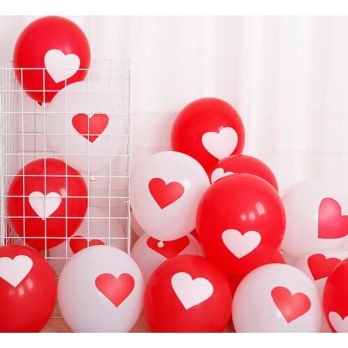 10pcs/lot 12 inch Red Love Heart latex balloons wedding confession anniversary Decoration Air Balloon Marriage gift Helium Ball