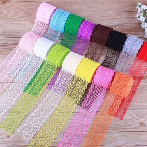 10M Lace Trim Ribbon,Floral Lace Fabric Trim, for Sewing, DIY Crafts, Wedding,Clothes Decor, Bow Making,Gift Wrapping