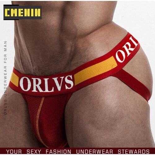 2020 Hot Men Sexy Underwear Male Jockstrap Man G-String Bikini Cotton Breathable U Pouch Underpants Mens Thongs Mans Thong OR115