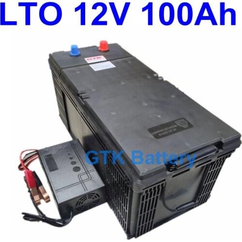 LTO 12V 100Ah lithium titanate Battery Pack for Boat marine EV RV car camper Telecom Backup yacht electric vehicle + 10A charger